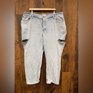 Abercrombie and fitch women’s the dad high rise light wash denim jeans sz 36 EUC